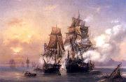 Capturing of Swedish 44-gun frigate Venus by Russian 22-gun cutter Merkuriy of June 1, 1789.